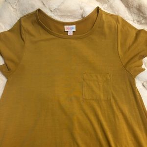 LulaRoe LLR Mustard Carly Hi Low